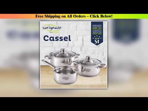 San Ignacio Cassel Kitchen Battery Set, high-quality stainless steel with 5 pieces including pots,