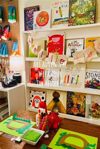 Art adventure. Week four . Letter D Dinosaur & doughnuts. Classtime fun. DIY Dinos are the best ! #art #adventure #diy #artclass #craft @Kiah | SAHM 🫶 @James Switch @Maddie B