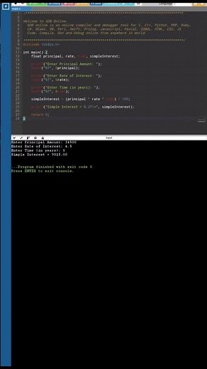 💰 Calculate Simple Interest in C | Beginner Friendly C Programming 🚀