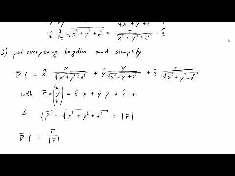 how to get the gradient of sqrt (x**2+y**2+z**2)