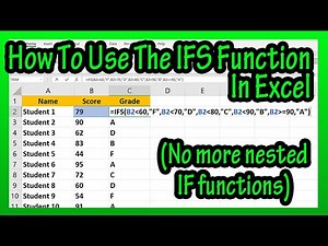 How To Use The IFS Function Instead Of Nested If Functions In Excel Explained - Test Conditions