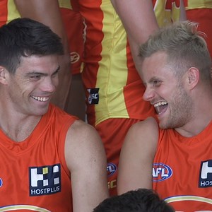 Here's Brandon Ellis mic'd up at team photo day to help get you through your Wednesday 😂 | Gold Coast Suns