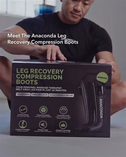 @anaconda.performance on Instagram: "The Anaconda Leg Compression Recovery Boots drop Tuesday, November 18th at 12PM EST. Built to take your post-training recovery from “painful and slow” to “press a button and feel the pain and stiffness melt away.” Here’s what makes them a game-changer: • ✅ Truly wireless recovery — no cables, no plugs, no restrictions. Recover anywhere, anytime. • ✅ Effortless relief — switch them on and let the compression melt away DOMS while you sit back and watch TV. • ✅ 