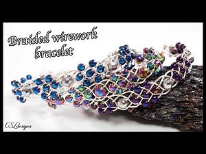 Braided flower wirework bracelet