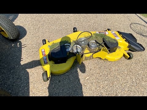 John Deere S180 Mower Deck Removal