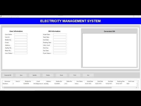 Electricity Bill Management System Project in Python | Python Projects with Source Code