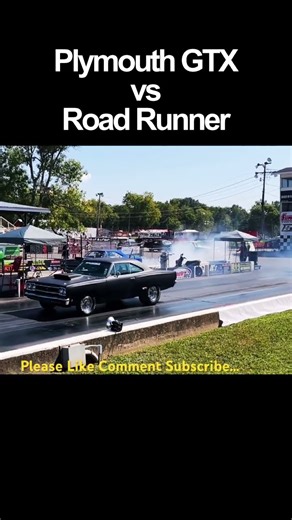 Plymouth GTX Vs Plymouth Road Runner Drag Race #dragrace #roadrunner #vs #gtx #mopar #1 #dragracing
