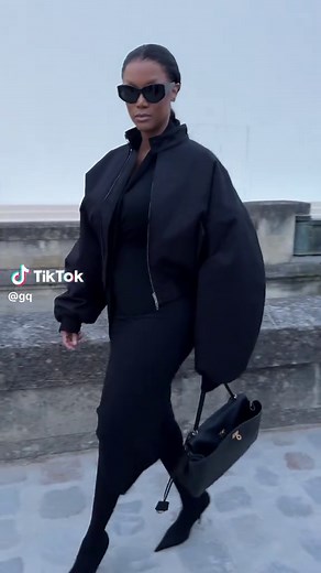 Tyra Banks Shines in Power Dresses at Balenciaga Show