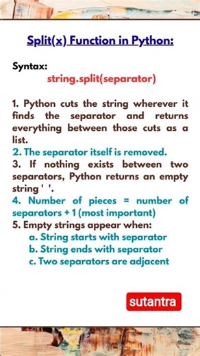 Split function in Python!! #shorts #ytshorts #pythontutorial
