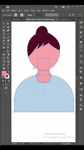 Flat vector character design illustration tutorial