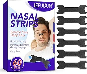 Extra Strength Nasal Strips for Snoring Relief, 60 Ct, Nose Strips for Breathing & Improved Sleep | Nasal Dilators for Men & Women, Day & Night Use | Anti-Snoring