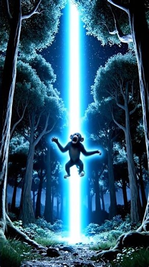 This Monkey Was Abducted by Aliens 🛸🐒 #aishorts #viral #funnyanimals #monkey