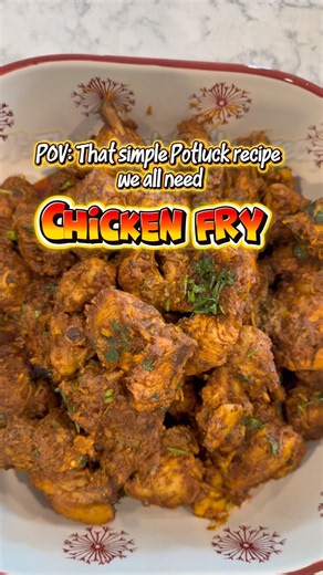 Simple potluck recipe🍗 | Chicken Fry #food #chickenrecipe #quickrecipe #chickenfry #shorts