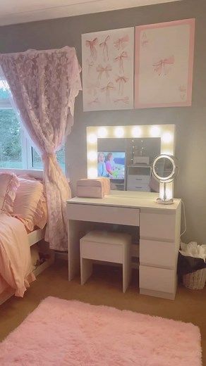 POV: My Princess Bedroom 🎀🤍 Step into my dreamy princess room! I decorated it all myself, arranging every piece of decor perfectly. From my cozy bed to my magical vanity, everything in here makes me so happy. Write pretty in the comments for the link! ✨💕 Tags: #princessroom #girlsroom #kidsroom #nurserydecor #pinkroom #princess #pink #homedecor #girlsbedroom #interiordesign #babygirl #girlsroomdecor #babymood #babyroom #bedroomdecor #interior #roomdecor #kidsroomdecor #glitter #vanity #disney