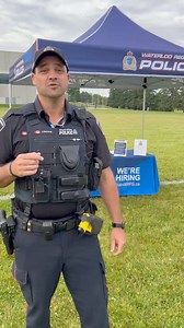 Join our Recruiting Outreach Team this morning at the Run Waterloo Waterloo Classic! A great chance to check out the largest and oldest 10 km race in the Region and to chat with our recruiters. Good luck on your run, Cst. Molnar! | Waterloo Regional Police Service