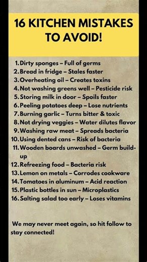 16 Kitchen Mistakes That Could Affect Your Health (Food Safety Guide) #foodwise #chefstips #cook