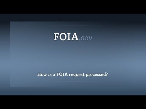 How is a FOIA request processed?
