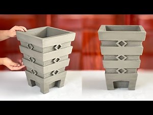 Beautiful and easy - How to make a cement plant pot from styrofoam