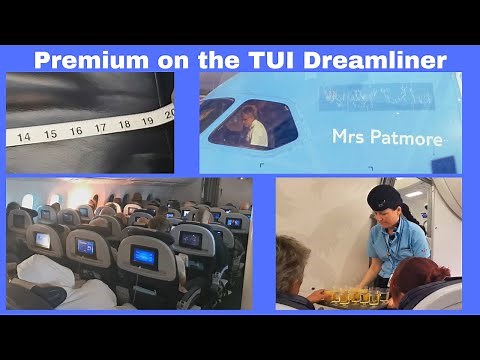 Premium Seats on TUI Dreamliner with Measurements