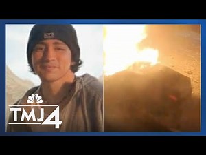 Teen passenger dies in fiery crash after fleeing driver crashes into roundabout