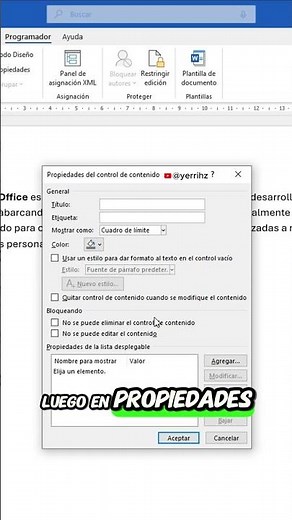 How to insert drop-down lists in Word #excel #office #tutorial