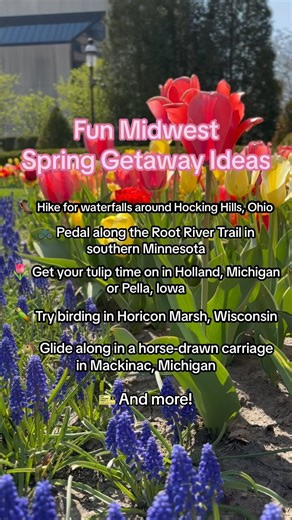 3.2K views · 14 reactions | From flower festivals to exploring waterfalls, the Midwest is here to cure your winter blues! Embrace the first signs of spring and plan a quick getaway. More info at the link in our bio  | Midwest Living | Facebook