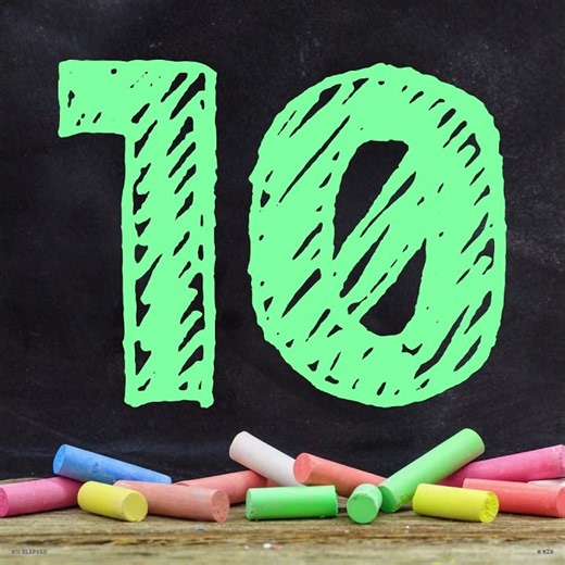 ⏰ 10 to 1 Chalkboard Countdown Timer with Sound Effects | 10 Second School Counting Timer | #shorts