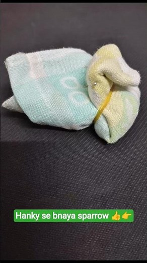hanky se bnaya sparrow 👍👉/hanky gift ideas #diy #craft #shortsfeed #art
