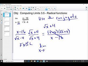 Computing Limits 3 - Radical Functions