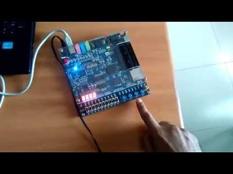 FPGA DE1 Altera Board programming with Mod 8 counter on 7 segment display