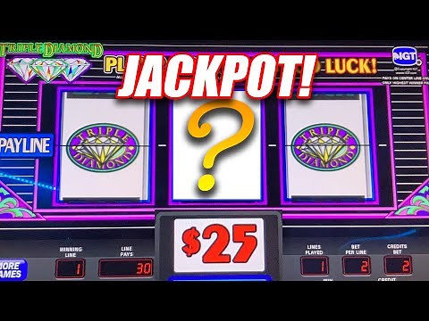 INSANE WIN ON 3 REEL TRIPLE DIAMOND SLOT MACHINE ★ HIGH LIMIT JACKPOT WINNER
