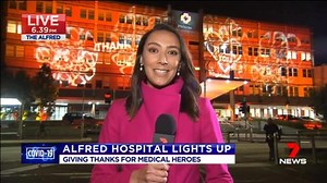 The Alfred Hospital is lit up tonight in colour, to give thanks to the medical heroes fighting COVID-19. www.7NEWS.com.au #7NEWS | 7NEWS Melbourne