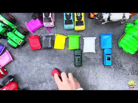 Colorful Cars Find Their Matching Pillows! 🚗💙💛