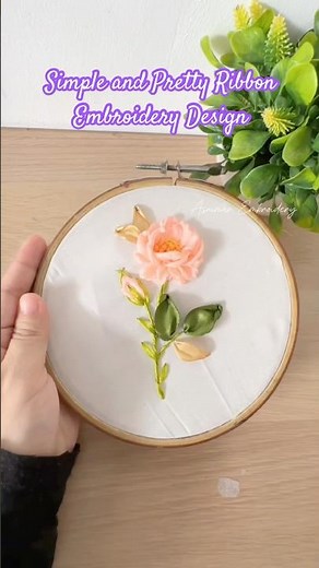 Simple Ribbon Embroidery Design & Tutorial