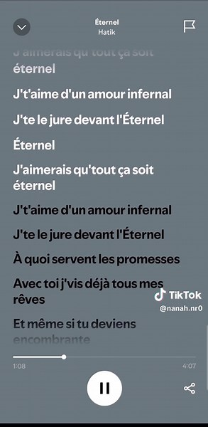 Éternel : La musique de Hatik et ses paroles