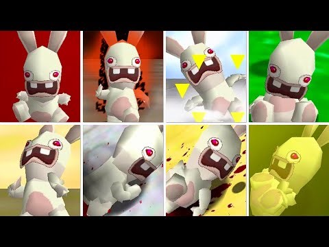 Lots of RABBID (BWAH) Death Animations in Super Mario 64 PC Port