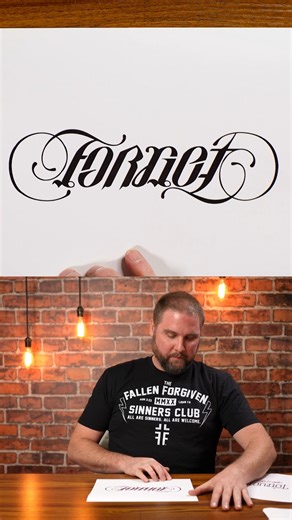 [Ep. 1940] Comment if you want me to draw one for you. Forget / Forever Cursive Tattoo Design Idea