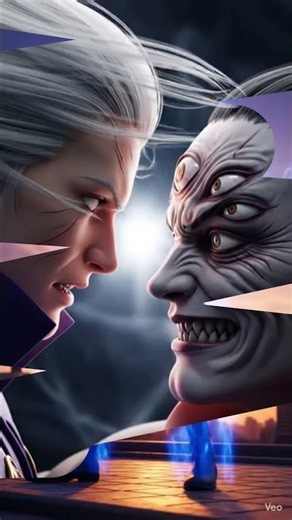 White-Eyed Sorcerer vs Four-Eyed Curse Lord | 3D Anime😰#shorts #anime #story