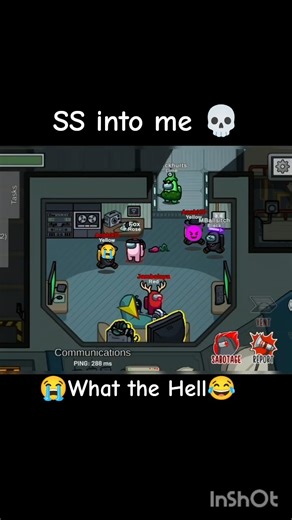 Shapeshifting gone wrong in among us 😂 #amongus