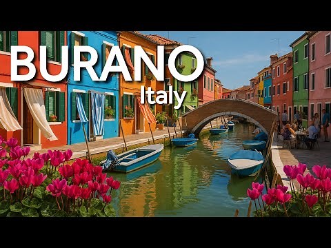 Italy ,Burano 🌈 -The most Colorful Island in the Venetian Lagoon 4K Video