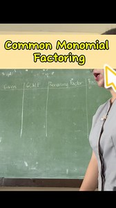 Common Monomial Factoring #mathematics #Math8 #mathtutor #mathlesson #mathematician #MathTinik #mathskills #mathisfun #mathteacher | Mommy Eiram MiniVlog