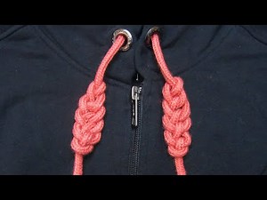 Ave Craft: How to Tie Hoodie Strings for beginners. Hoodie knots - single strand braid tutorial.