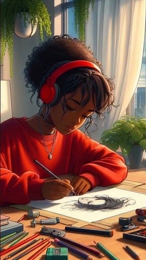#afrolofi et weekend dessin 🙂🎷☕