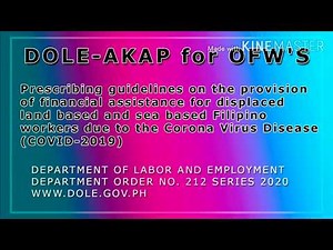 HOW TO AVAIL DOLE-AKAP FINANCIAL ASSISTANCE FOR OFW