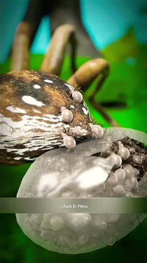 A wolf spider with babies being stomped by a shoe 👟#shorts