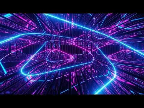 Futuristic Neon Mirror Room | 8 Hours 4K Seamless VJ Loop Background for LED Screens & Displays