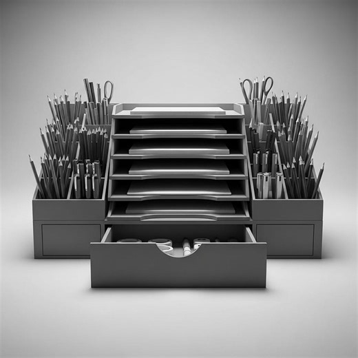 Large Desk Organizer STL File Multi Part Drawer System Pen Holder Office Storage 3D Print - Etsy