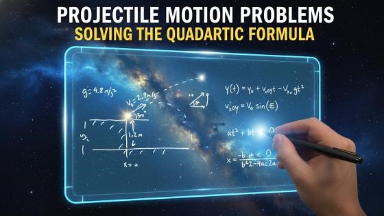 Solving projectile motion problems with the quadratic formula