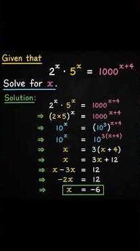 This exponential equation trick will blow your mind #mathshacks #exponents #shorts