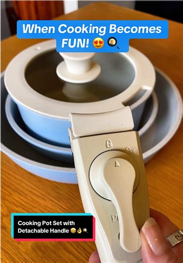 Kitchen Cooking Pot with Lid, 5 Counts/set Portable Frying Pan with Detachable Handle #cookingpot #aluminumcookingpotset #cookingpotset #detachablehandlepotsandpans #detachablehandlecookwareset #detachablehandlepans #tiktokmademebuyit #dealdrops